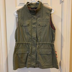 Blu Pepper Army green and knit vest jacket